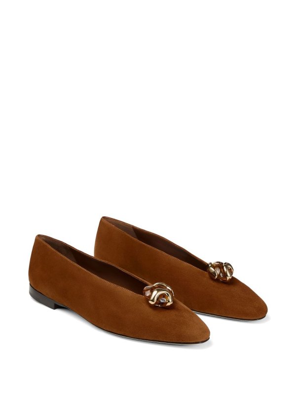 JIMMY CHOO buy online フラットシューズ - ブラウン