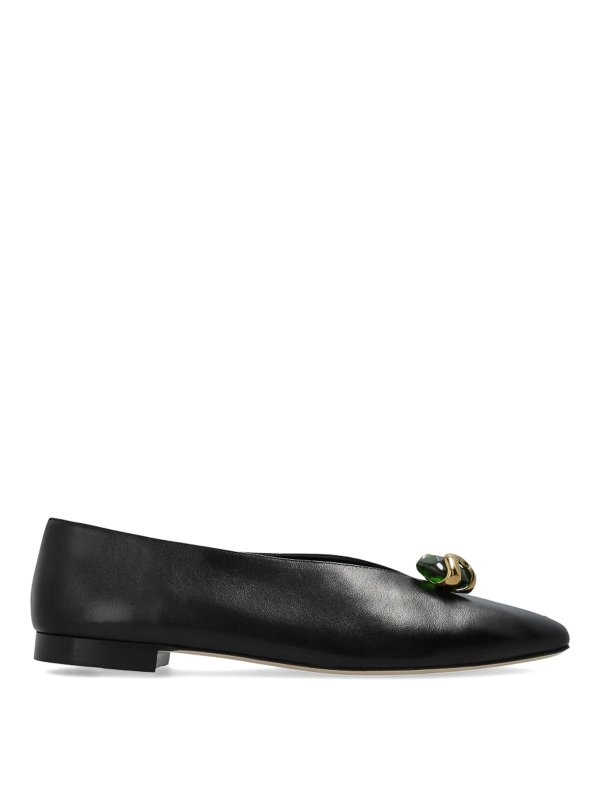 JIMMY CHOO: フラットシューズ - フラットシューズ - 黒