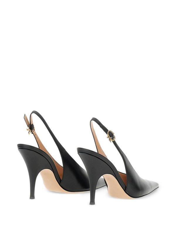 Gianvito Rossi: court shoes online - Sofia Leather Slingback Pumps