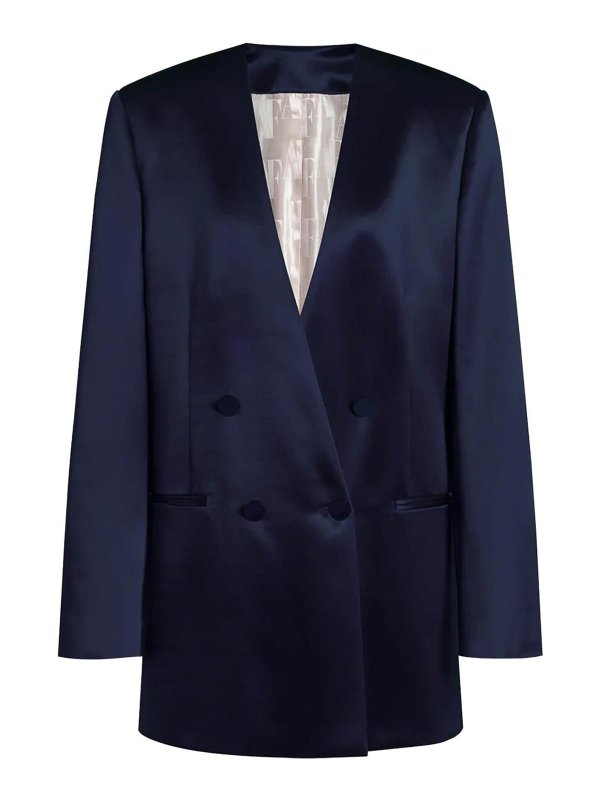 ALBERTA FERRETTI: blazers - Double-Breasted Silk Jacket