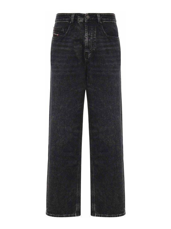 DIESEL: Jeans Rectos - Vaqueros Rectos - Negro