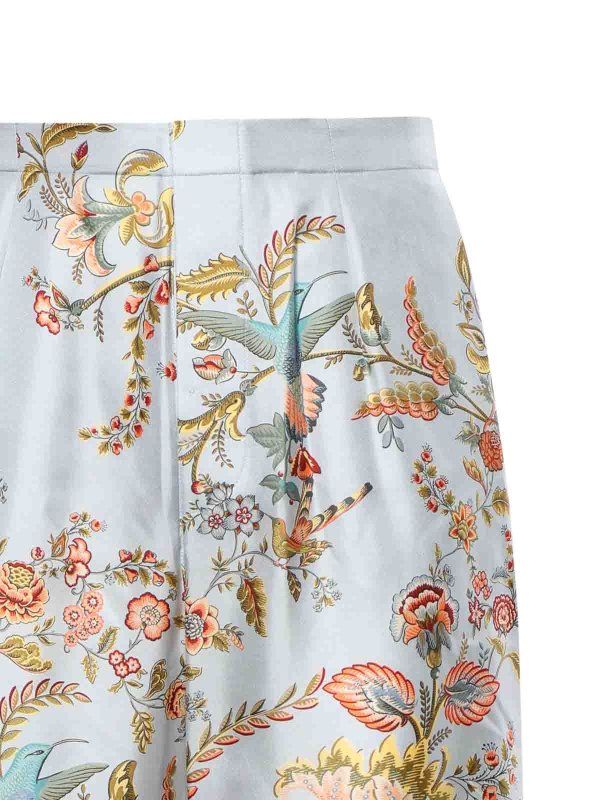 The Best Shops ETRO: casual trousers - Printed Silk Trousers