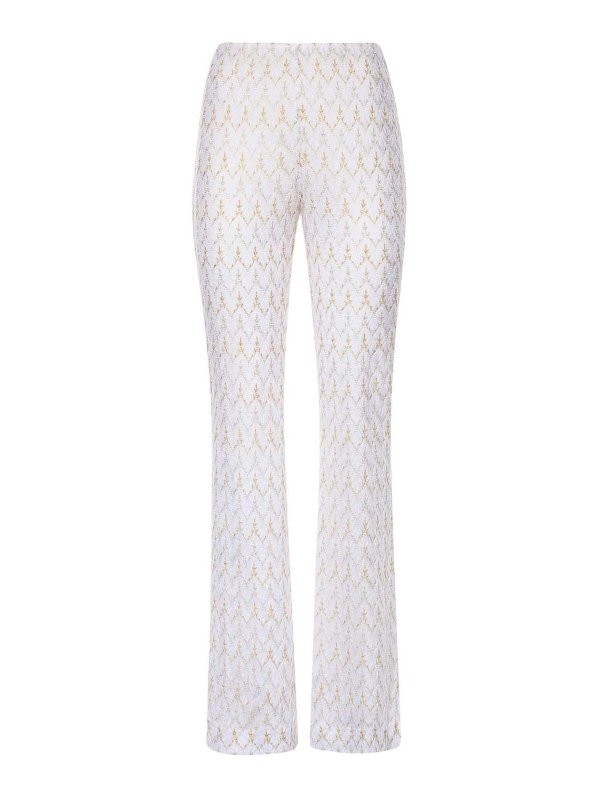 MISSONI: casual trousers - Zigzag Lace Pants