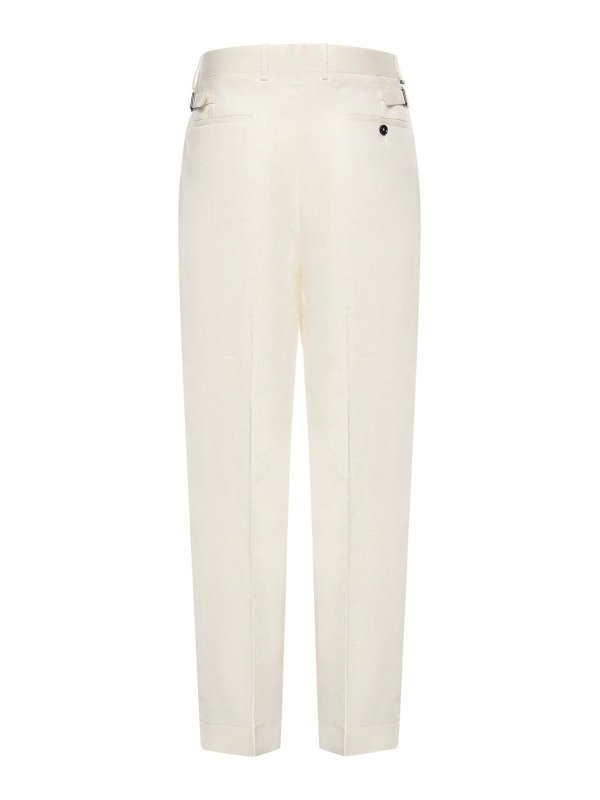 BEABLE: casual trousers online - Wool Blend Mat Trousers