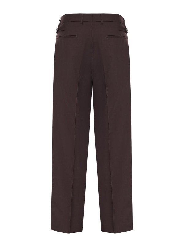 BEABLE: casual trousers online - Wool Blend Mat Trousers