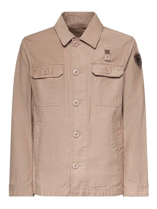 BLAUER: Chemises - Chemise - Beige