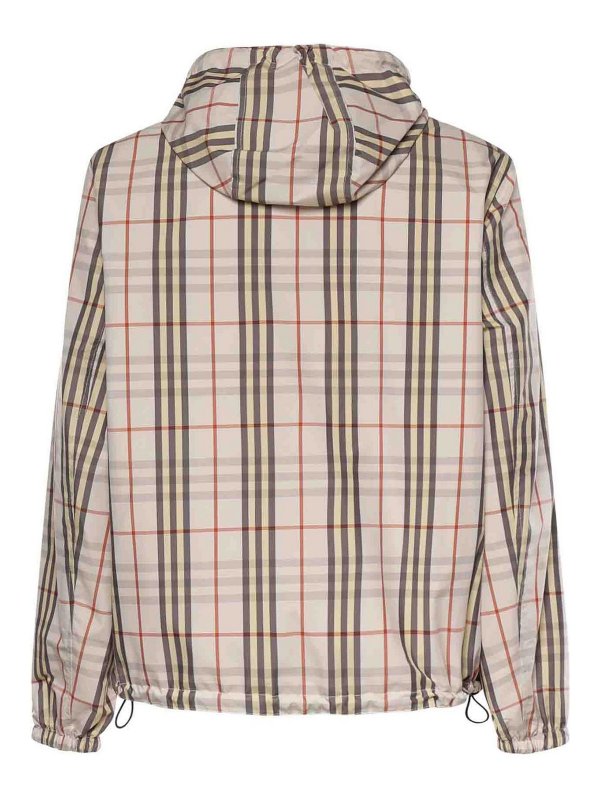 BURBERRY: casual jackets online - Check Reversible Hooded Jacket