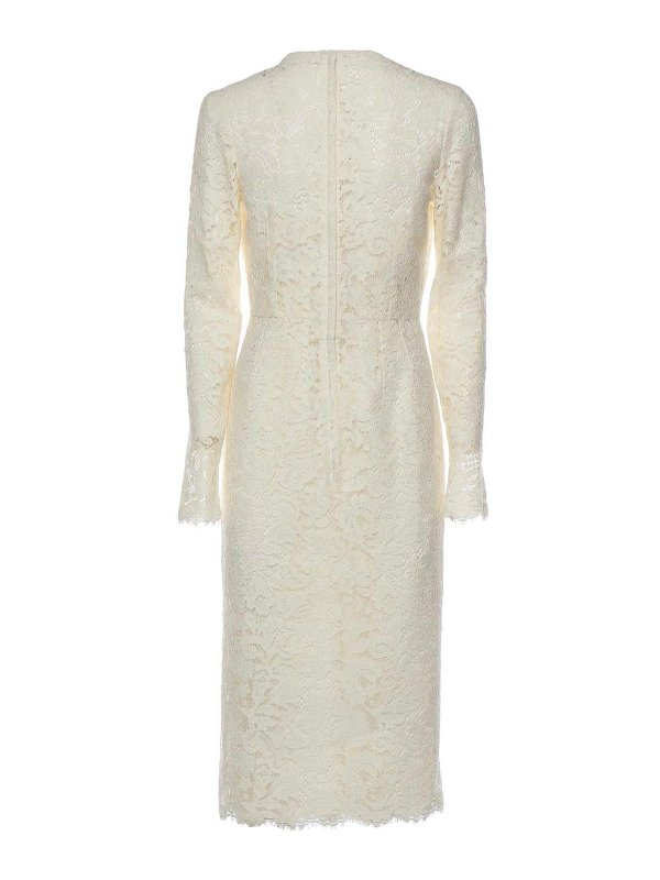DOLCE & GABBANA: ニーレングスドレス online - 膝丈ドレス - 白