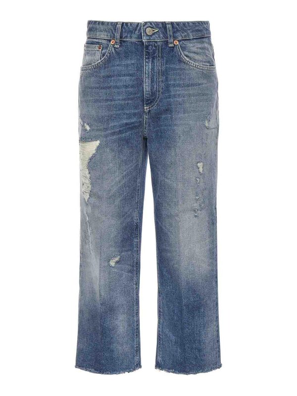 DONDUP: Jeans à jambe droite - Jean Droit - Bleu Clair