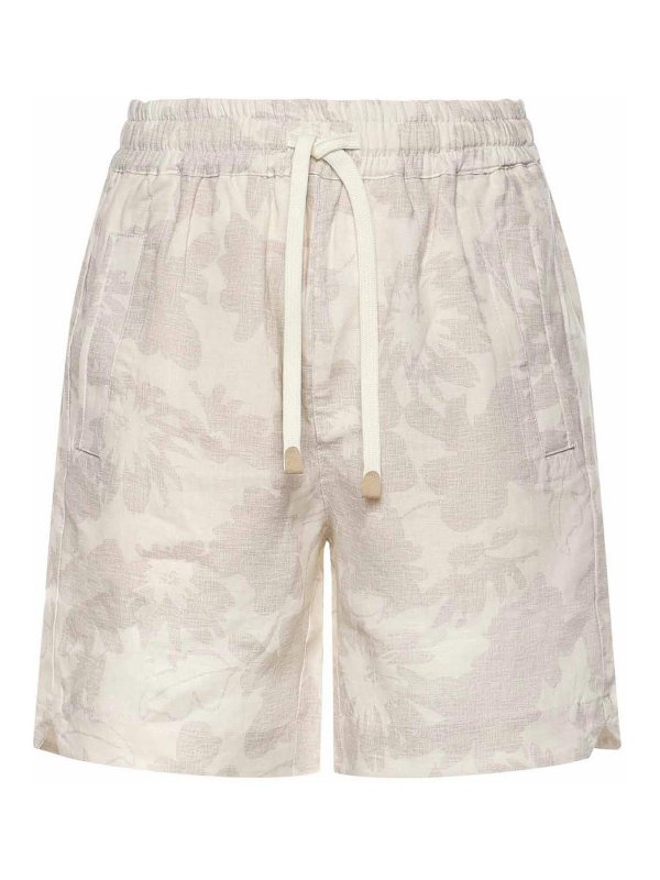 ELEVENTY: Trousers Shorts - Linen Shorts