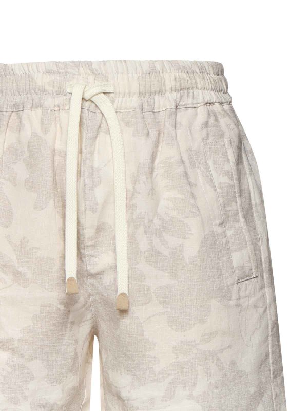 The Best Shops ELEVENTY: Trousers Shorts - Linen Shorts