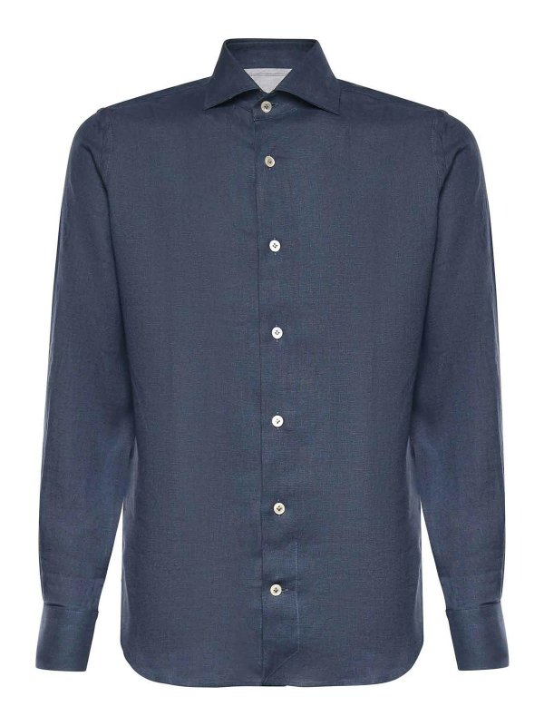 ELEVENTY: Chemises - Chemise - Bleu