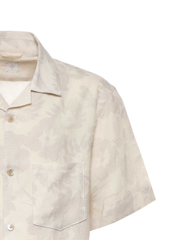 The Best Shops ELEVENTY: camicie - Camicia da bowling in lino