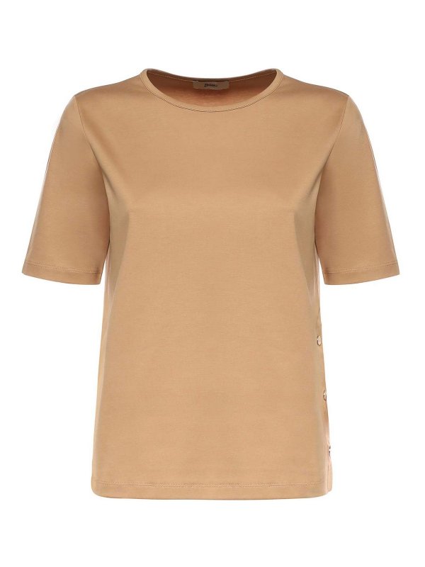 HERNO: Camisetas - Camiseta - Camel