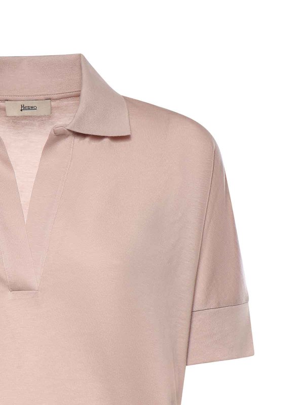 The Best Shops HERNO: polo shirts - Glam Knit Effect Polo