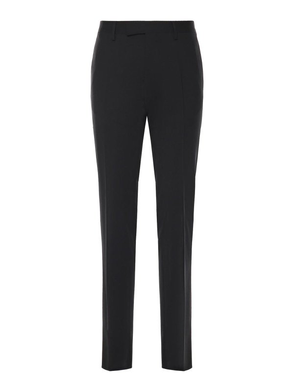 LARDINI: casual trousers - Stretch Wool Trousers