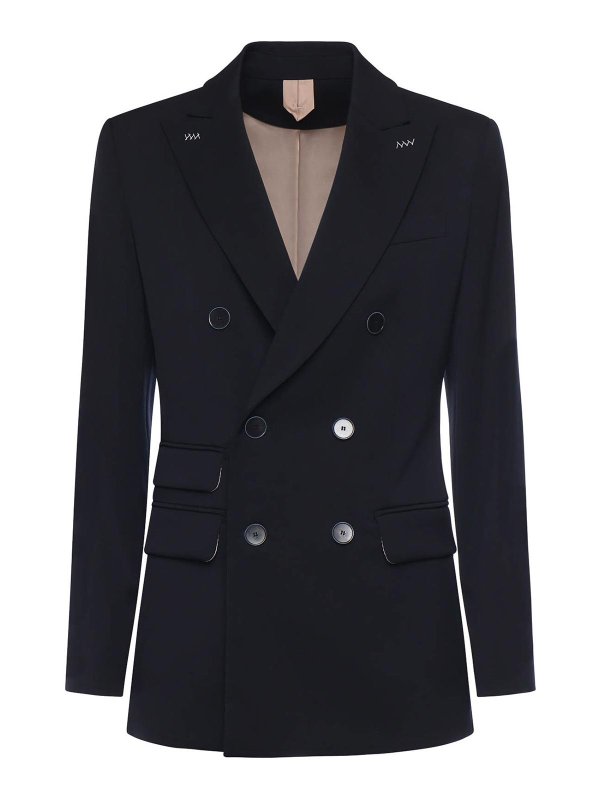 Max Mara: Blazer - Blazer - Azul Oscuro