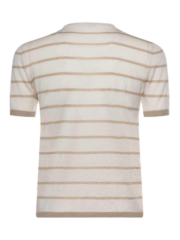 Max Mara: Strickpullover mit Rundhalsausschnitt online - Rundhalspullover - Beige