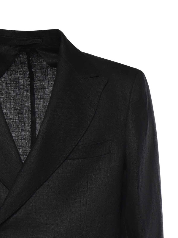 The Best Shops MICHAEL COAL: blazers - Double-Breasted Linen Blazer