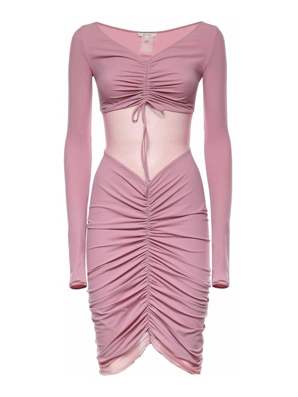 nensi dojaka dress pink Nensi Dojaka Ruched Ballet Mini Dress