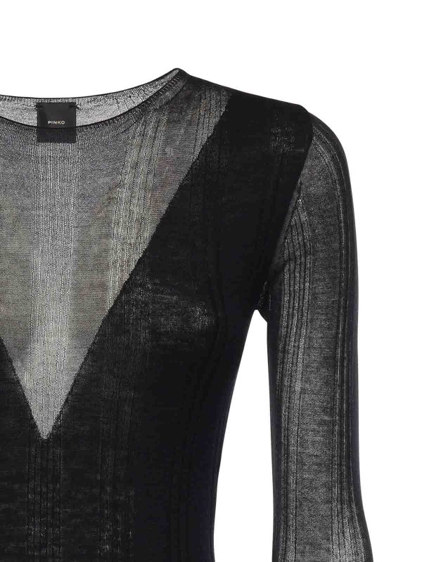The Best Shops Pinko: Tops & Tank tops - Sheer Bodysuit