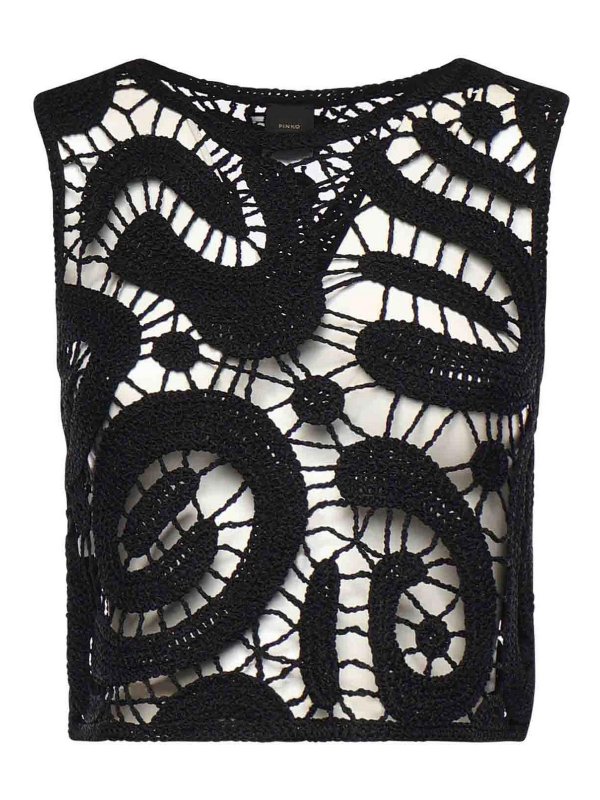 Pinko: Tops y camisetas sin mangas - Top - Negro