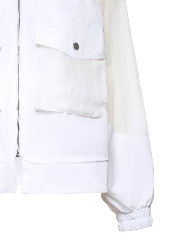 The Best Shops Pinko: casual jackets - Technical Jacket With Transparent Inserts