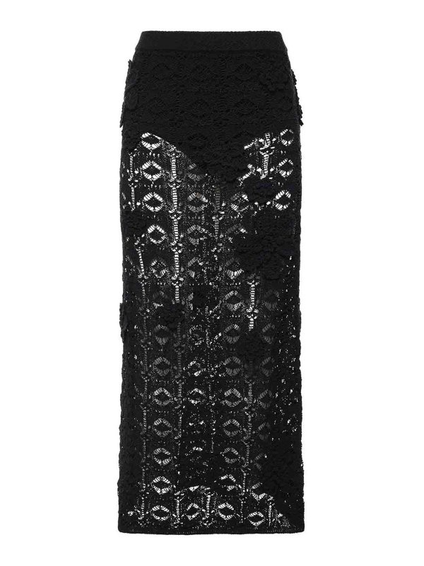 Pinko: Jupes midi et au genou - Jupe Midi - Noir