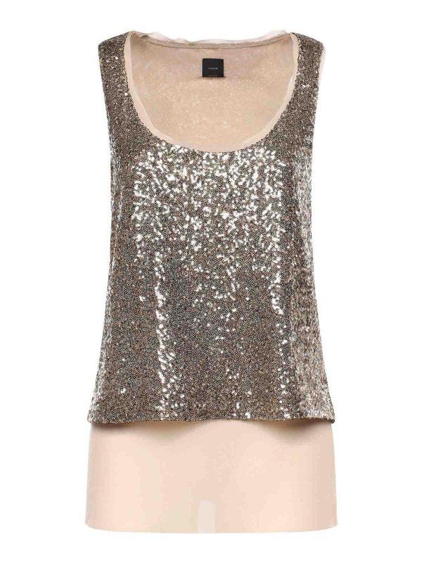 Pinko: Tops und Tank Tops - Top - Metallic