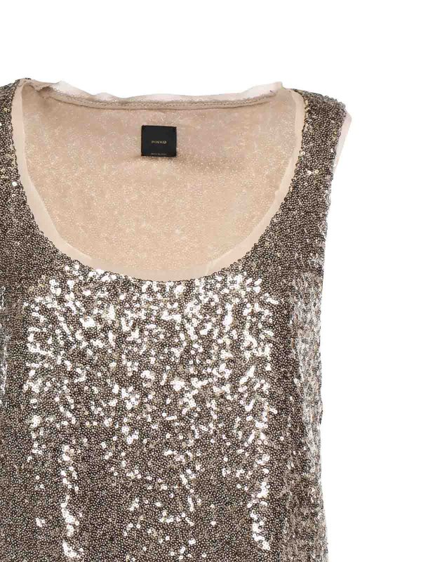 The Best Shops Pinko: Tops und Tank Tops - Top - Metallic
