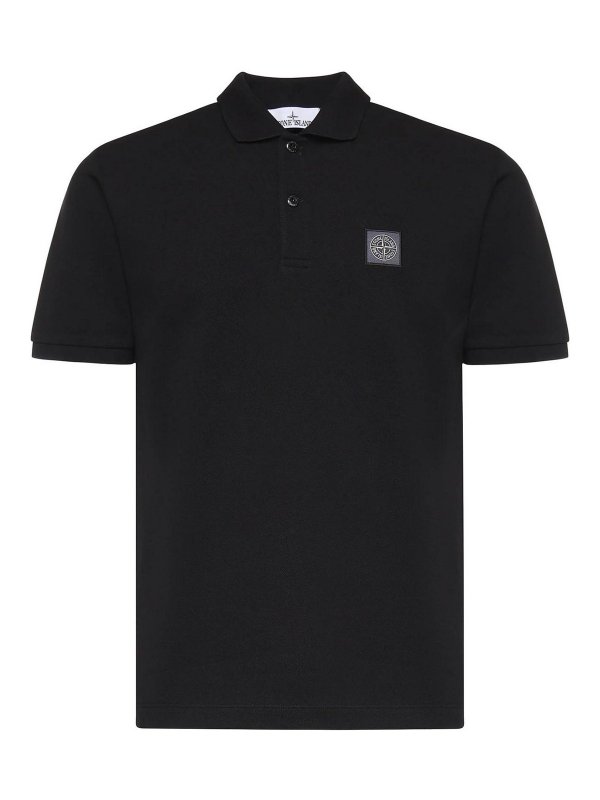 STONE ISLAND: ポロシャツ - ポロシャツ - 黒