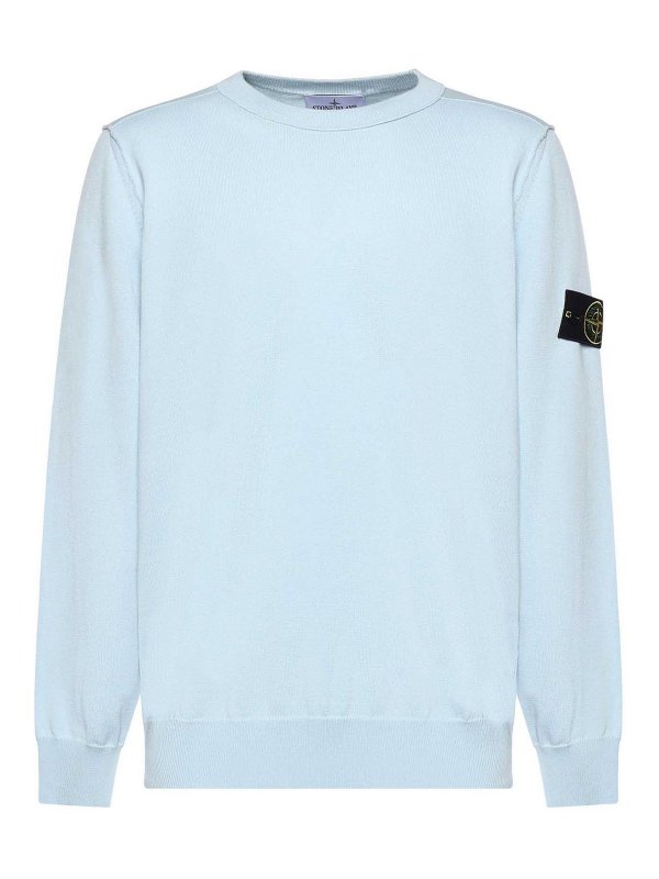 STONE ISLAND: クルーネック - クルーネック - ブルー