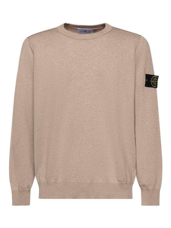 STONE ISLAND: クルーネック - クルーネック - ダークベージュ