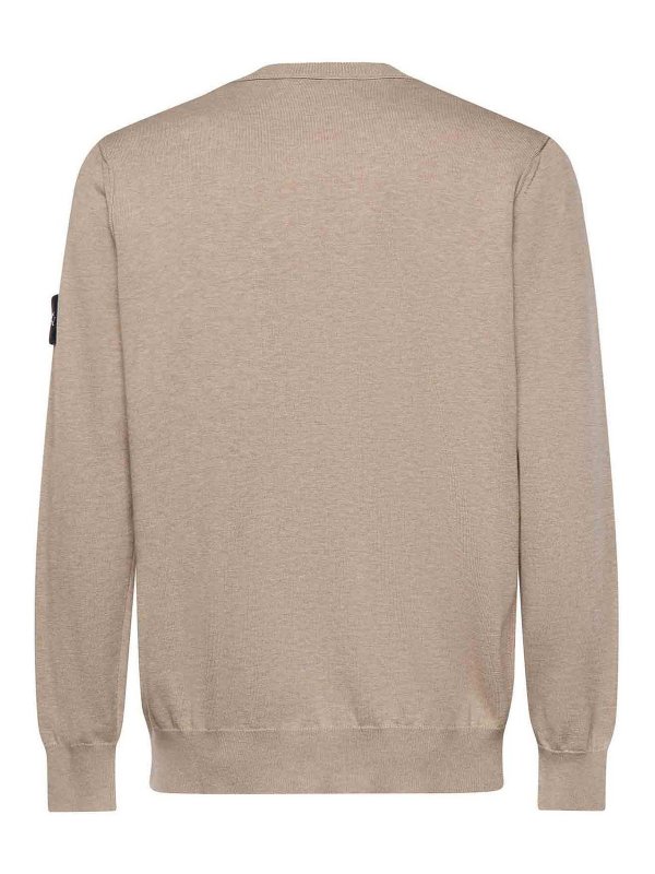 STONE ISLAND: クルーネック online - クルーネック - ダークベージュ