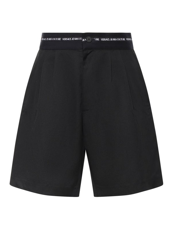 Versace Jeans Couture: トラウザーショーツ - ショートパンツ - 黒
