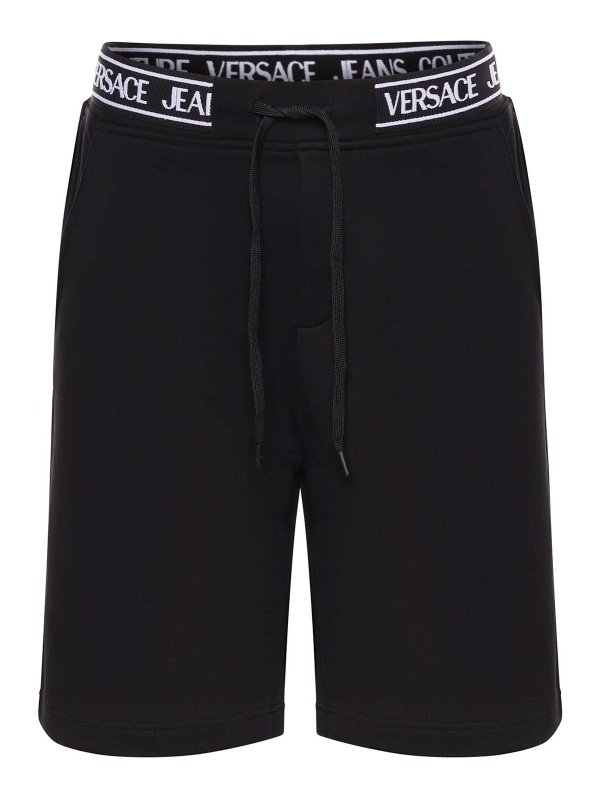 Versace Jeans Couture: トラウザーショーツ - ショートパンツ - 黒