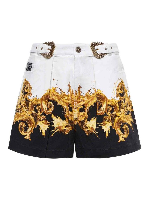Versace Jeans Couture: トラウザーショーツ - ショートパンツ - 黒