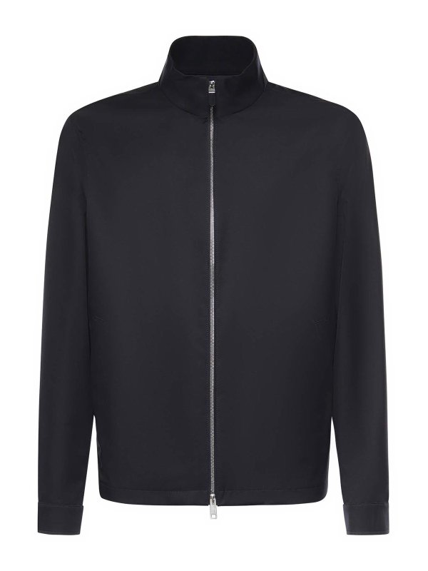 ZEGNA: blazers - Microfiber Zip-Up Jacket