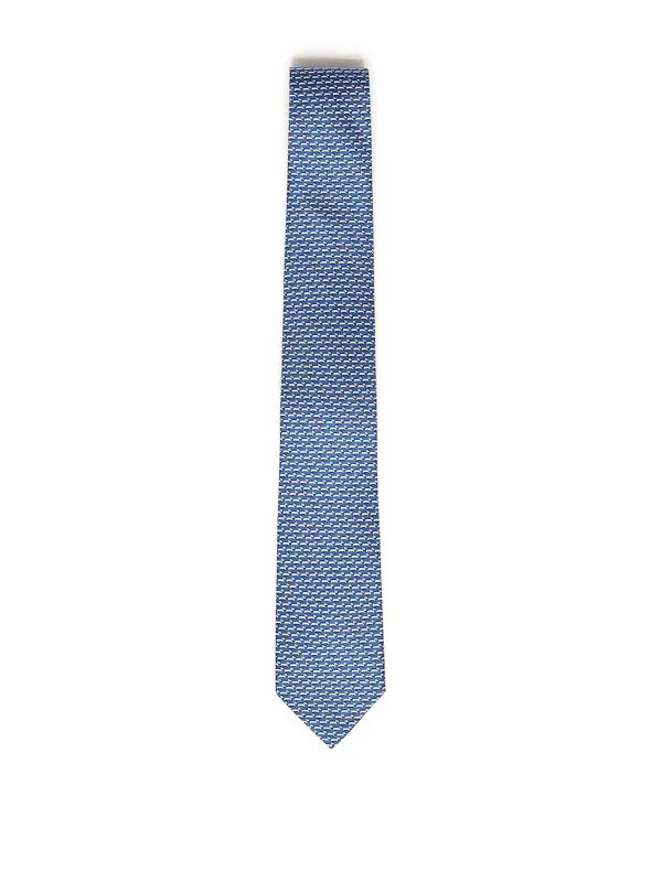 SALVATORE FERRAGAMO: Corbatas y pajaritas - Corbata - Azul
