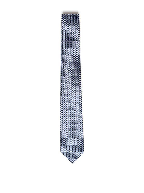 SALVATORE FERRAGAMO: Corbatas y pajaritas - Corbata - Azul