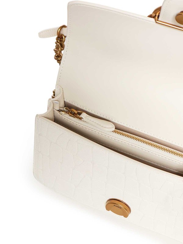 The Best Shops Pinko: Schultertaschen - Schultertasche - Weiß