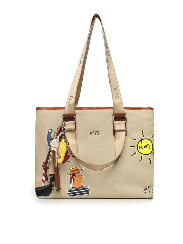 v°73: Handtaschen - Shopper - Beige