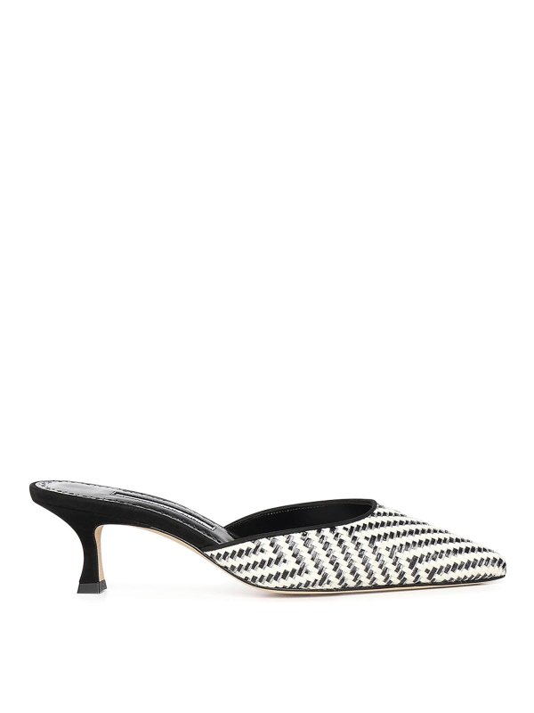 MANOLO BLAHNIK: Mules - Mules - Weiß
