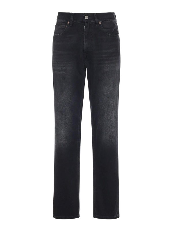 MM6 MAISON MARGIELA: ストレートジーンズ - ストレートジーンズ - 黒