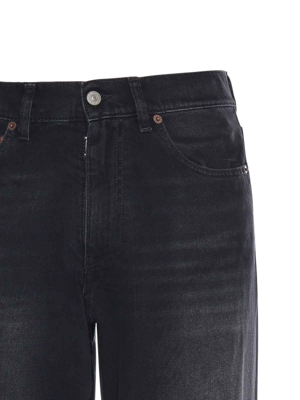 The Best Shops MM6 MAISON MARGIELA: ストレートジーンズ - ストレートジーンズ - 黒