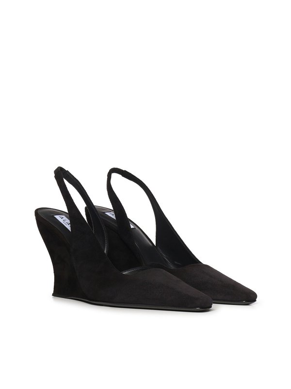 Wave suede slingback shop online: Alaïa