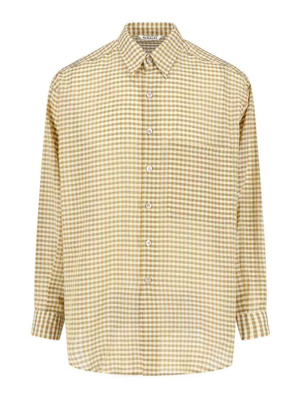 AURALEE: Chemises - Chemise - Beige