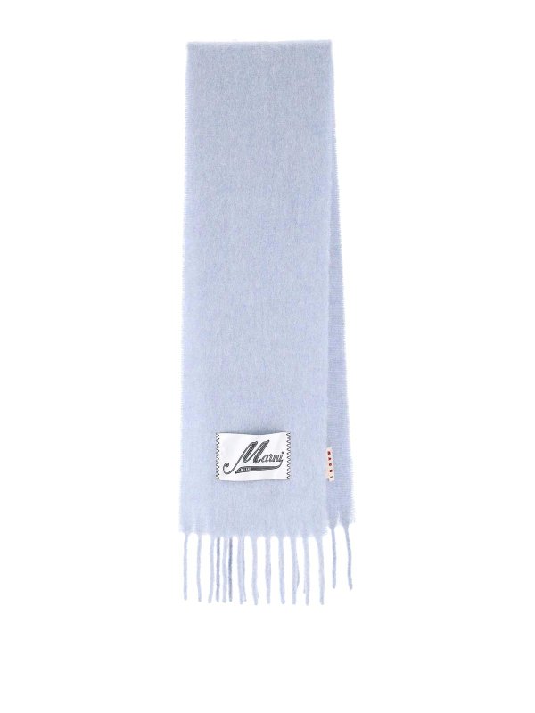 Marni: Écharpes - Écharpe - Bleu Clair