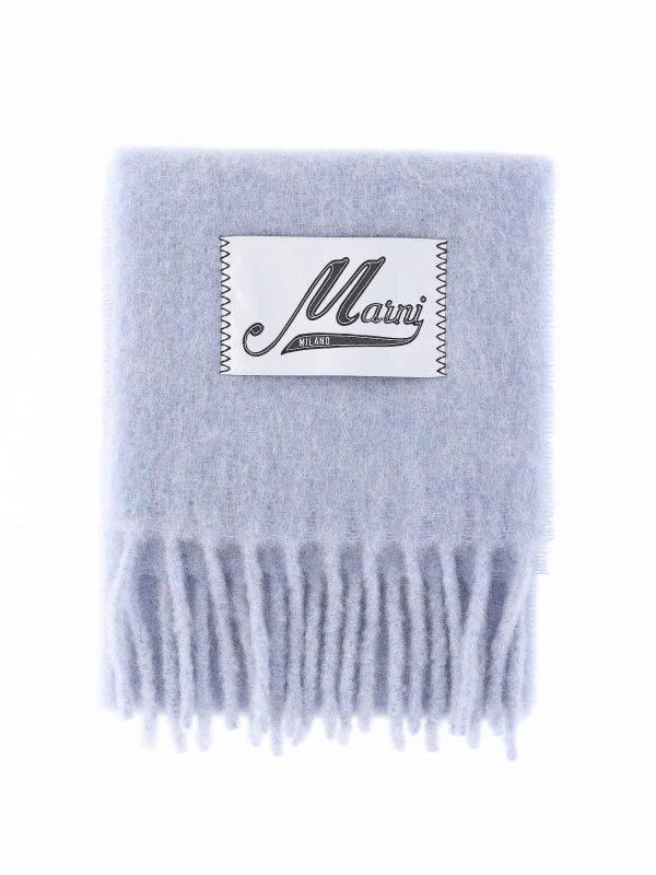 Marni: Écharpes online - Écharpe - Bleu Clair