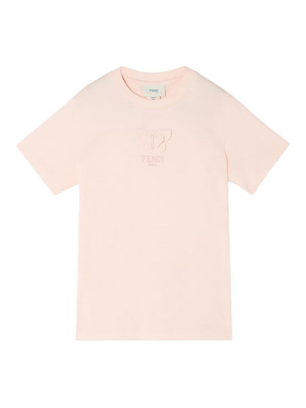 Fendi Jr: T-shirts - T-Shirt - Rosa